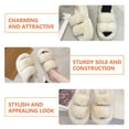 thumbnail image 2 of OATIPHO White Plush Slippers, Stylish and Comfortable, Ideal for Indoor Use, 2 of 6
