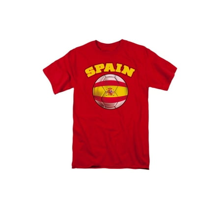 - Spain Pride Soccer Ball Flag Adult T-Shirt