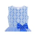 thumbnail image 5 of Girls Dress Lace Top Blue Wave Hem Skirt Wedding Bridesmaid 7 Years, 5 of 7