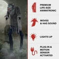 thumbnail image 4 of Haunted Hill Farm 7 ft Tall Motion-Activated Towering Werewolf, Premium Halloween Animatronic, Plug-In, HHTWRWOLF-1FLSA, 4 of 17
