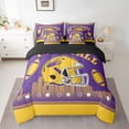 thumbnail image 2 of jejeloiu Rugby Game Gaming 7-Piece Twin Bedding Sets,Yellow Football Helmet Bedding Comforter Set For Teens Reversible, 2 of 8