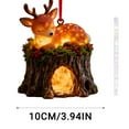 thumbnail image 2 of TanSiDing 3pcs Forest Animals Christmas Ornaments - Miniature Woodland Decorations for Holiday Tree, Rustic Home Decor & Festive Gift Ideas 10cm, 2 of 5