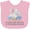 AD-Pink, variant on Inktastic My Great Aunt Loves Me to the Moon and Back Elephants Boys or Girls Baby Bib