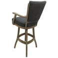 thumbnail image 2 of Classic Wood Swivel Counter 26" Stool with Arms -Elk Charcoal Fabric - Whitewash, 2 of 2
