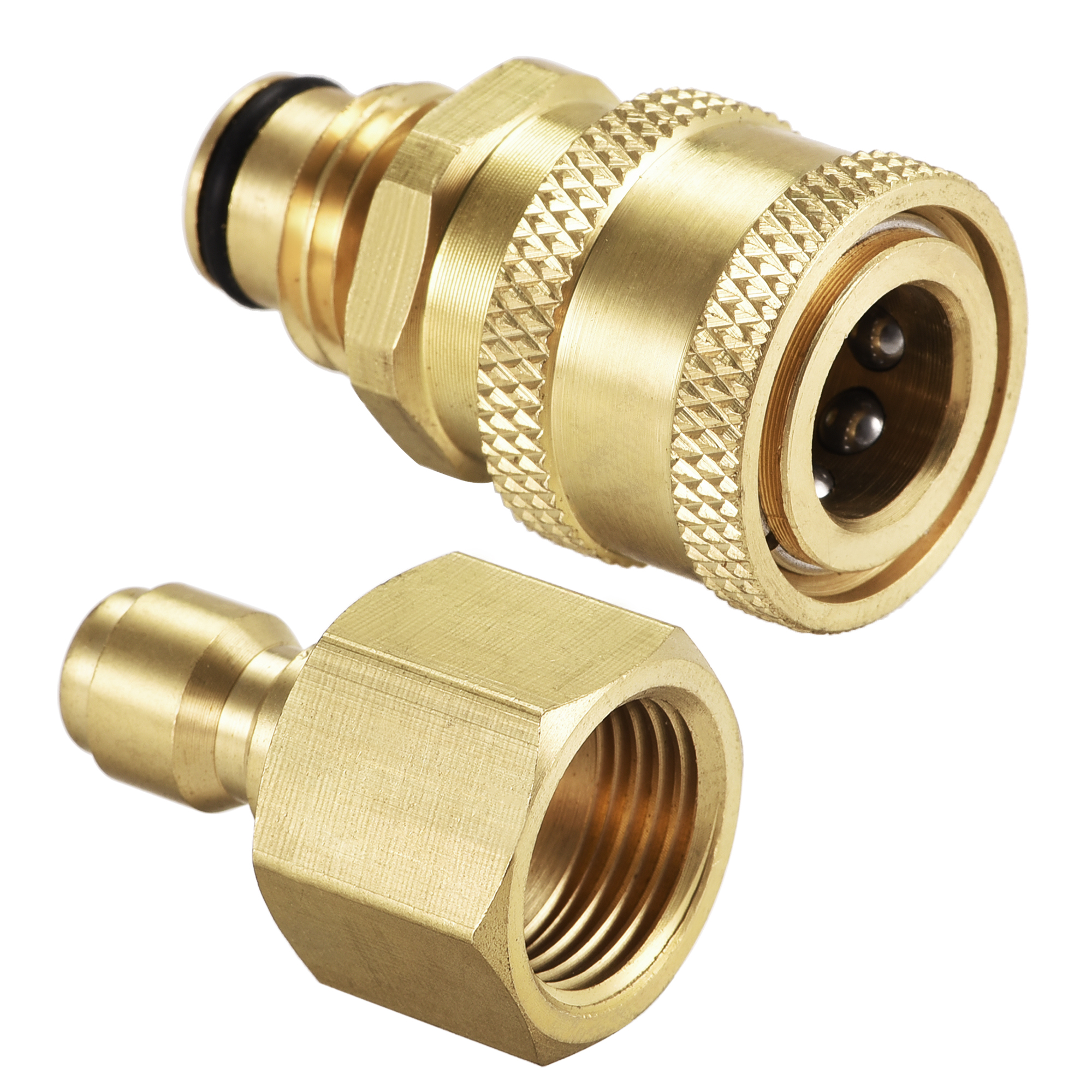 Sourcing Map Raccordo Rapido Per Tubo Da Giardino In Ottone - M18x1.5 Maschio/Femmina