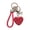 Red, variant on Rhinestones Heart Key Charm Keyring Handmade Crystal Keychain Bag Pendant Multipurpose Wallet Accessory for Daily Use