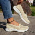 thumbnail image 5 of CAIXAI Walking Shoes for Women Orthopedic Dress Shoes for Women Lightweight Knit Upper Embroidery White Sneakers for Women Walking Anti-Skid Adjustable Upper Mary Jane Flats Hands-Free Barefoot Shoe, 5 of 5