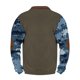 thumbnail image 4 of Blusas y camisas de manga larga con cuello redondo para hombre, talla grande, media cremallera, cuello redondo, estampado vintage de camuflaje, blusa de poliéster de manga larga para hombre, 4 of 4