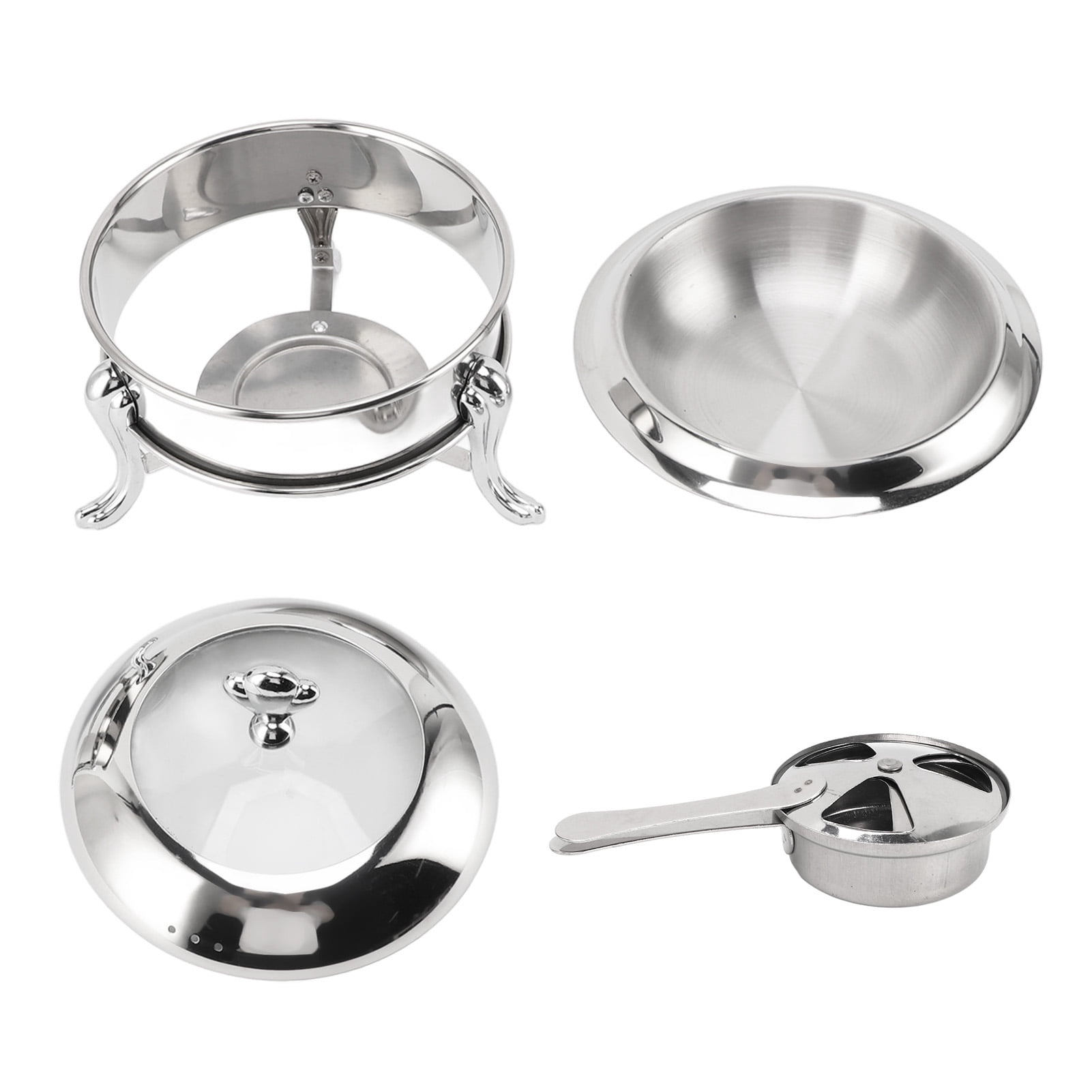 Chauffe-buffet En Acier Inoxydable 11 L - Double Compartiment, Réchaud à Alcool - Pour Fêtes, Mariages, Banquets - 9