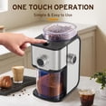thumbnail image 4 of Flat Burr Electric, Adjustable for Home Use, Compact Coffee Beans Grinder with 14 Grind Settings, 2-12 Cups for Home & Office, 4 of 4