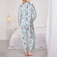 thumbnail image 6 of Goofa Poodle Dog Printed Women’s 2 Piece Pajama Set Super,Pajamas Women's Long Sleeve Sleepwear Soft Button Down Loungewear Pjs Lounge Set Nightwear-Medium, 6 of 9