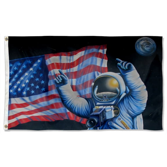 Astronaut Space Flag Banner Home Yard Garden Decor 3x5Ft