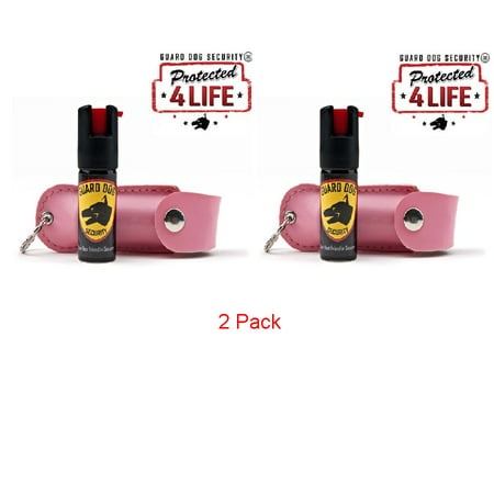 Pepper Spray 2 Pack Pink Guard Dog Hard Case
