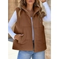 thumbnail image 3 of AELand Women's Corduroy Vests - Lightweight Padded Vest , Sleeveless Puffer Vest with Pockets ,M, 3 of 6