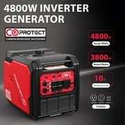 PowerSmart 4800W Portable Inverter Gas Generator with Manual Start for Home Emergencies with Wheel