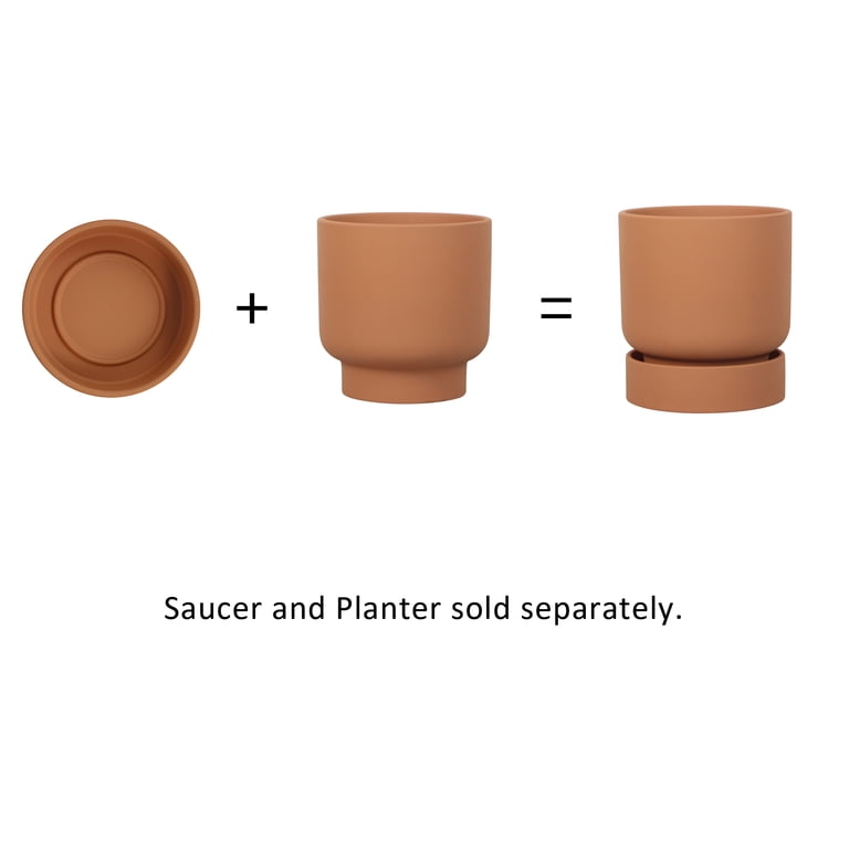 Mainstays 7.2in Mod Terra Saucer Terracotta Water Drainage Catcher