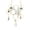 White, variant on Honeycomb and Bee Theme Suncatcher K9 Crystal Prism Pendant with Golden Hexagonal Frame and Natural Crystal Chips for Window Garden Outdoor Indoor Hanging Decor 1PC