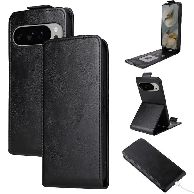 Folio Phone Case for Google Pixel 10 Pro XL 5G Magnetic Kickstand Cover with Camera Protection Black