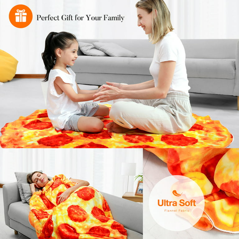 Clearance! EQWLJWE 31.5 inch Pizza Blanket for Adult Kid, Food Blanket Pizza  for Adult Kids, Funny Blankets Double Sided Realistic Food Throw Blanket  Kids Throw Blanket for Everyone 