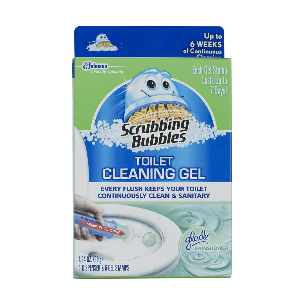 Scrubbing Bubbles Toilet Cleaning Gel Glade Rainshower 1.34oz Walmart