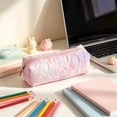 thumbnail image 6 of Summer Saving!Back_to_School Saving!School_Supplies!Under $1 dollars!Special Pencil Case Pouch, Colorful Pencil Pouch Makeup Brush Bags ForTeenagers Home Office Orginazer, Pink, 6 of 8