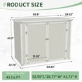 thumbnail image 2 of UDPATIO 41 Cu.Ft Horizontal Storage Shed Outdoor, Weatherproof Resin Storage Shed with Floor Thickened, Gas Spring, Lockable Doors for Trash Can Storage, Tools, Lawn Mower, for Patio, Sand, 2 of 9
