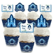 Big Dot of Happiness Fairy Tale Fantasy - Cupcake Decoration - Royal Prince and Princess Party Cupcake Wrappers and Treat Picks Kit - Set of 24