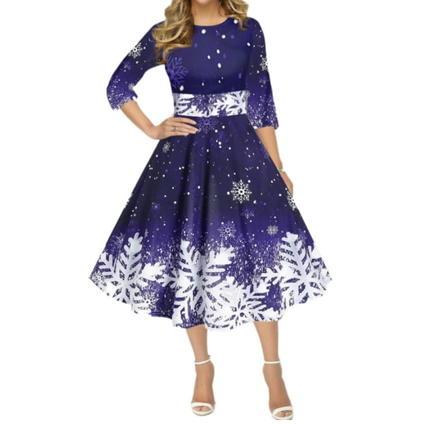 Navy blue top christmas dress