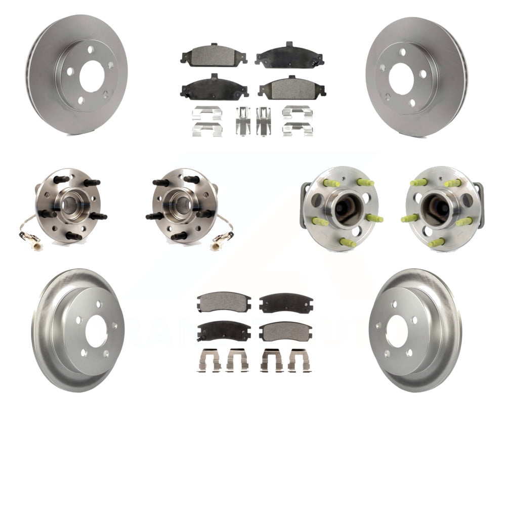 Front Rear Hub Bearings Assembly Coated Disc Brake Rotors And Ceramic