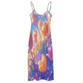 thumbnail image 5 of Vibe Blooming Tulips Sleeveless Dress Women's Luxury Party Dress Birthday Dresses for Women, 5 of 7