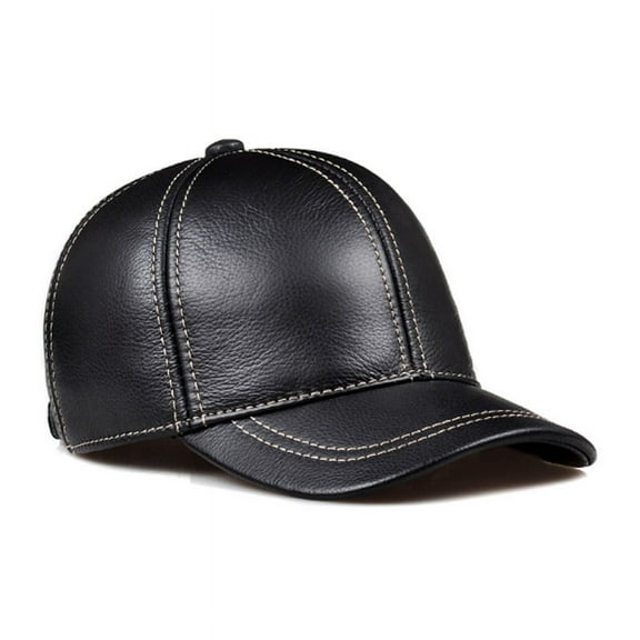 Men Real Leather Baseball Caps Sheepskin Men Youth Duck Tongue Dad Hats Adjustable ,Durable Quality