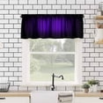 thumbnail image 2 of Purple Black Valance Curtain Funny Striped Ombre Elegant Design Bright Solid Dark Abstract Gradient Rod Pocket Valance 1 Panel Short Curtains for Kitchen Living Room Decor 54 x 18 in, 2 of 6