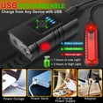 thumbnail image 3 of RONY 1000 Lumen Rechargeable Mountain Bike Light Set, Waterproof Safety Bike Front & Rear Light for Road Mountain Night Riding, Black, 3 of 10