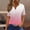 Pink, variant on Blczomt Short Sleeve Women Tops V Neck Casual Shirts Trendy Summer Blue Gradient Womens Spring Blouses