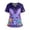 Dark Purple #6, variant on Easter Scrub Tops Women Short Sleeve Bunny Egg Hunt Print Funny Shirts V Neck Carrots 2026 Working Uniform with Pockets Purple 5XL