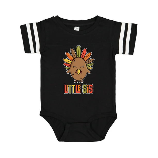 Inktastic Inktastic Cute Tg Turkey Little Sis Infant Short Sleeve Bodysuit Female Walmart Com Walmart Com