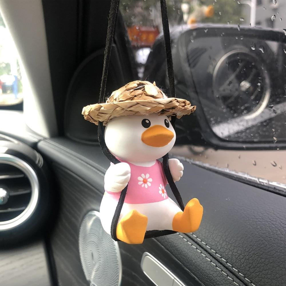 Swinging Duck Car Hanging Ornament Car Flying Duck Hanging Ornament Cartoon Cute Duck Car Hanging Ornament Decoration for Auto 2pcs Fat Duck