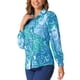 thumbnail image 4 of CAMISA DE MUJER CON ESTAMPADO FLORAL INSPIRE CHIC, CON BOTONES Y MANGAS LARGAS, BLUSA DE MODA CASUAL, TAMAÑO XS, AZUL, 4 of 6