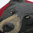 thumbnail image 2 of Indoor/Outdoor Hooked Pillow, Bear Cub Pillow 18"x18", 2 of 4