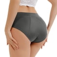 thumbnail image 4 of Womens Period Underwear Heavy Flow High Absorbency Panties High Waisted Menstrual Leakproof Postpartum Briefs (Gray,XS), 4 of 9