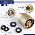 thumbnail image 4 of 2 Pack Forklift Connector Female 7141F, Propane Tank Adapter, 1-1/4Inch Inlet X 1/4Inch NPT Outlet with 4 Rubber O Rings, 4 of 5