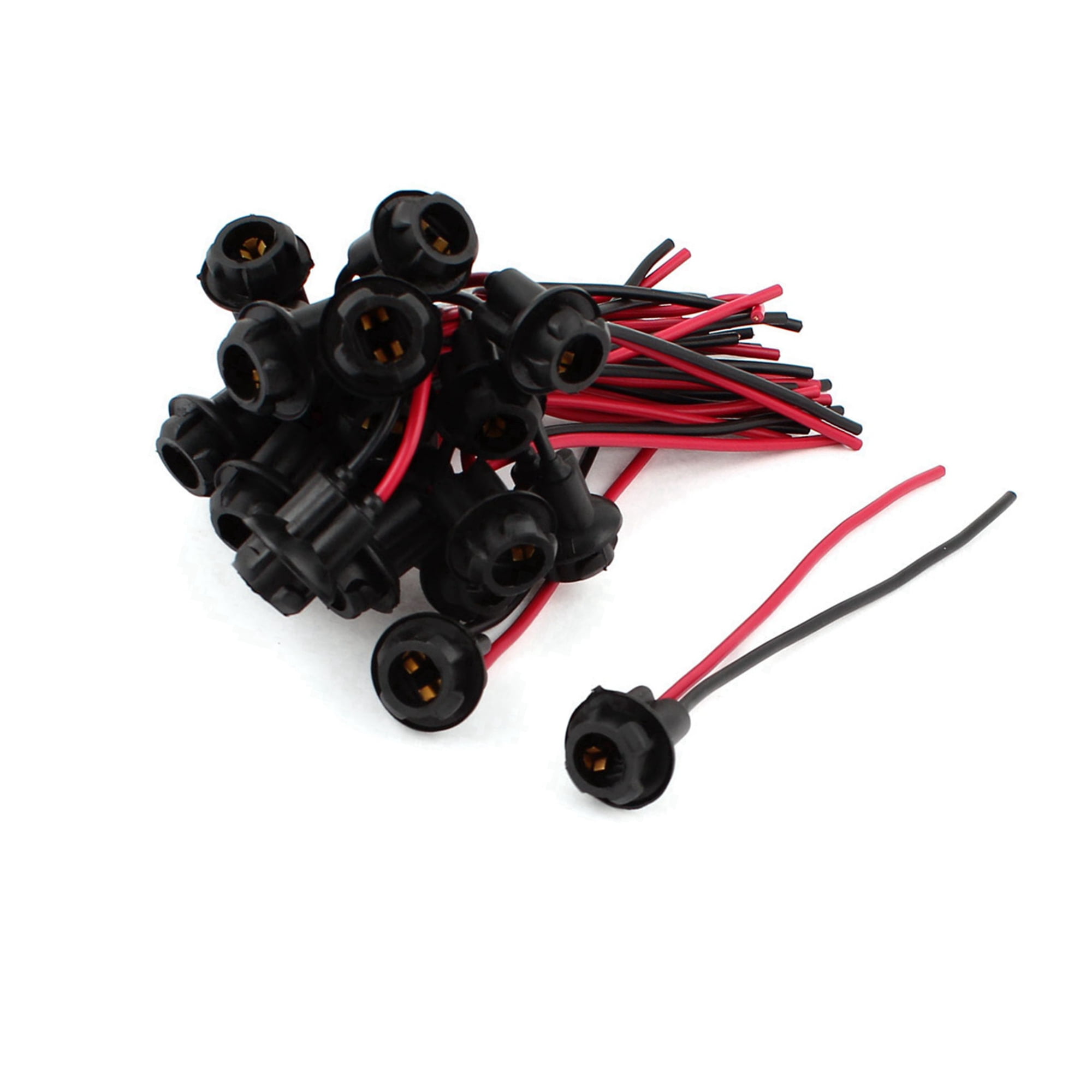 20Pcs T10 194 168 W5W Rubber Bulb Socket Lamp Extension Holder Connector DC 12V 20Pcs T10 194 168 W5W Rubber Bulb Socket Lamp Extension Holder Connector DC 12V
