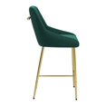 thumbnail image 4 of Zuo Chaise de Comptoir Moderne Madelaine, Vert et Or (Ensemble de 1), 4 of 13