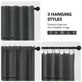 thumbnail image 4 of Deconovo Solid Blackout Curtains for Bedroom Back Tab Thermal Curtain Panels Set of 2, 42"x 63", Gray, 4 of 8