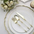 Efavormart 24 Pack | Gold / Clear Glittered European Plastic Utensil ...