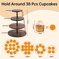 thumbnail image 2 of Qissep 4 Tier Cupcake Stand for 38 Cupcakes, 360 Rotatable Wooden Round Tier Tray Stand, Cupcake Holder, Round Tiered Tray Serving Display for Weddings Birthday Baby Shower Tea Party, 2 of 6