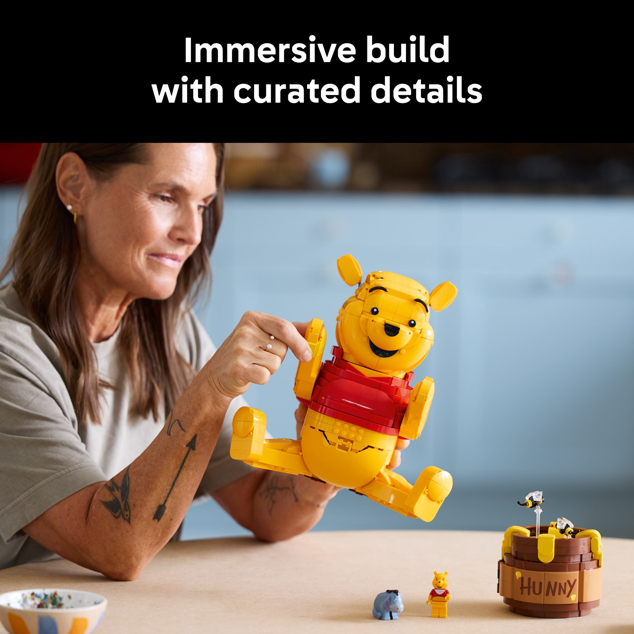 LEGO Disney Winnie the Pooh Building Set - Home, Office, or Book Shelf Decor for Adult Fans, Ages 18+ - W/ Eeyore Figure - Collectible Disney Gift - 43300