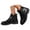 Black, variant on Oyedens Chelsea Winter Snow Boots for Women Fashion Black Leather Plush Lined Warm Ankle Booties