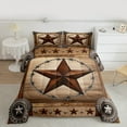 thumbnail image 2 of Manfei Retro Texas Stars Full Size Comforter Sets,Rustic Western Farmhouse Bedding Comforter Set,Old Barn Door Bedding Sets For Men Women,Microfiber Bedroom Decor,3 Pieces, 2 of 8