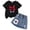 F, variant on TOWED22 Girls Summer 2 Piece Outfits Short Sleeve Butterfly Print Tops and Denim Jean Skirt Sets Kids Tracksuits 3-7 Years(F,5-6 Y)